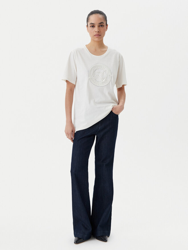 Liu Jo Sport Liu Jo Sport Camiseta TA5174 JS923 Écru Regular Fit