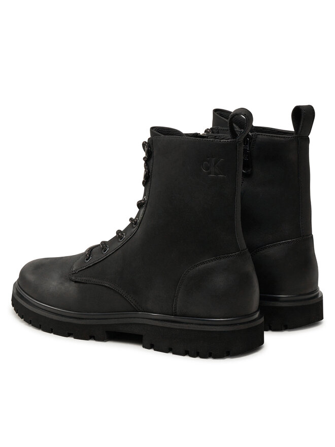 Calvin Klein Jeans Zimski škornji Calvin Klein Jeans Eva Boot Mid Laceup Rebellious YM0YM01071 Črna