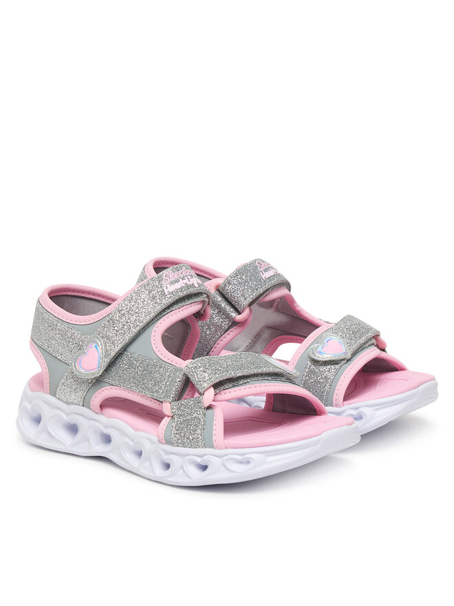 Skechers Босоніжки Skechers S-Lights: Heart Lights Sandal - Sugar Sparks 303114L/SLPK Срібний