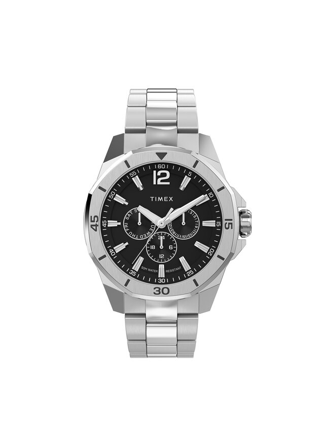 Timex Hodinky Timex Essex Multifunction TW2W79900 Stříbrná
