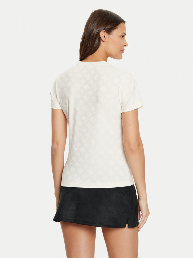 Guess Guess Camiseta V5RI02 KCLG2 Écru Regular Fit