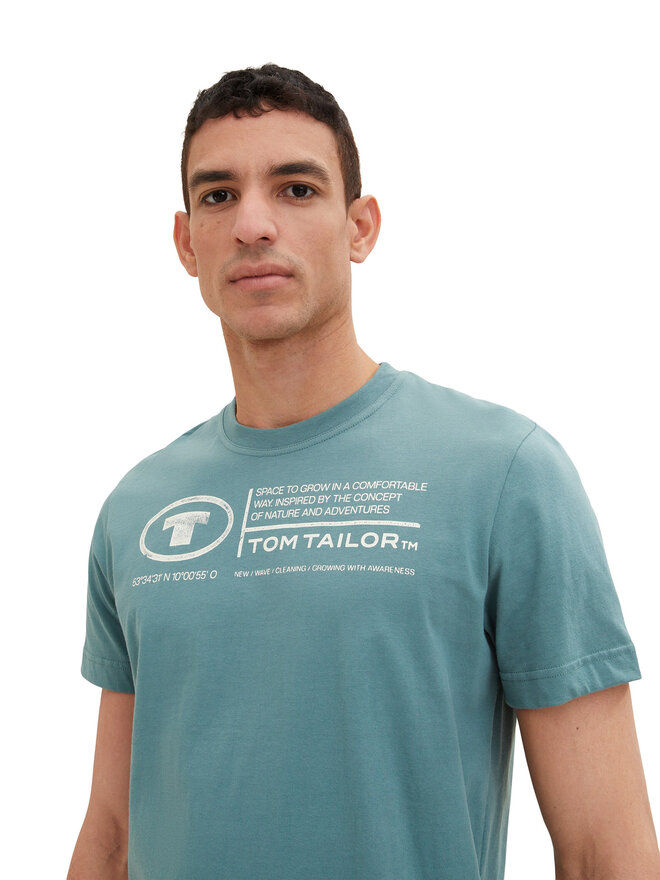 Tom Tailor Tom Tailor Marškinėliai 1035611 Žalia Regular Fit