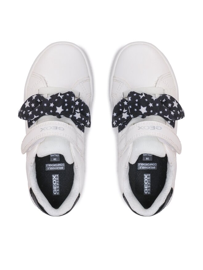 Geox j djrock girl e meisjes Sneaker, White Dk Pink, 31 EU