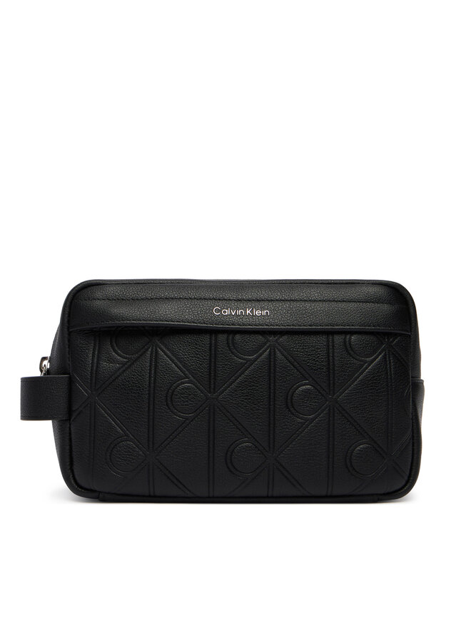 Calvin Klein Kosmetiktasche Calvin Klein Xl Emblem Aop Embo?Ss Dopp Kit LV04D1179G Schwarz