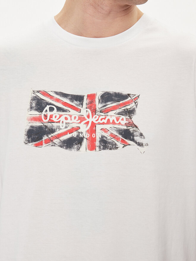 Pepe Jeans Pepe Jeans Camiseta Clag PM509384 Blanco Regular Fit