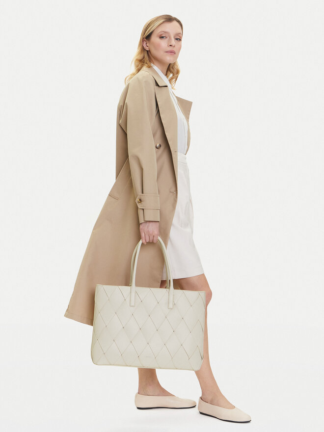 Calvin Klein Soma Calvin Klein Ck Woven Medium Shopper K60K612994 Balts