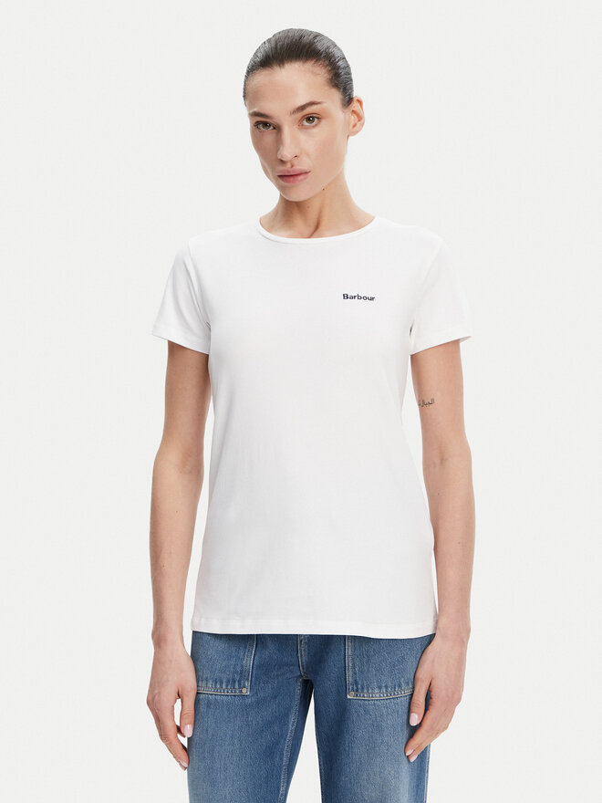 Barbour Barbour T-Shirt Saltford LTS0666WH11 Weiß Regular Fit