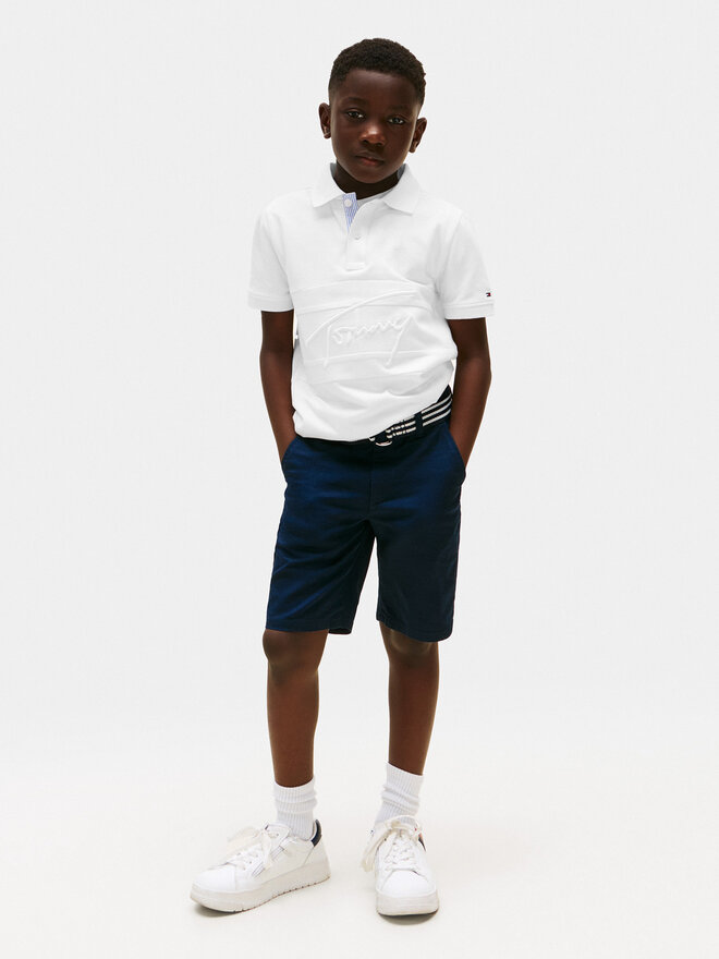 Tommy Hilfiger Tommy Hilfiger Poloshirt Flag KB0KB09714 Weiß Regular Fit