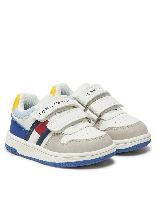 Tommy Hilfiger Αθλητικά Tommy Hilfiger Flag Low Cut Velcro Sneaker T1X9-33844-1269 M Λευκό