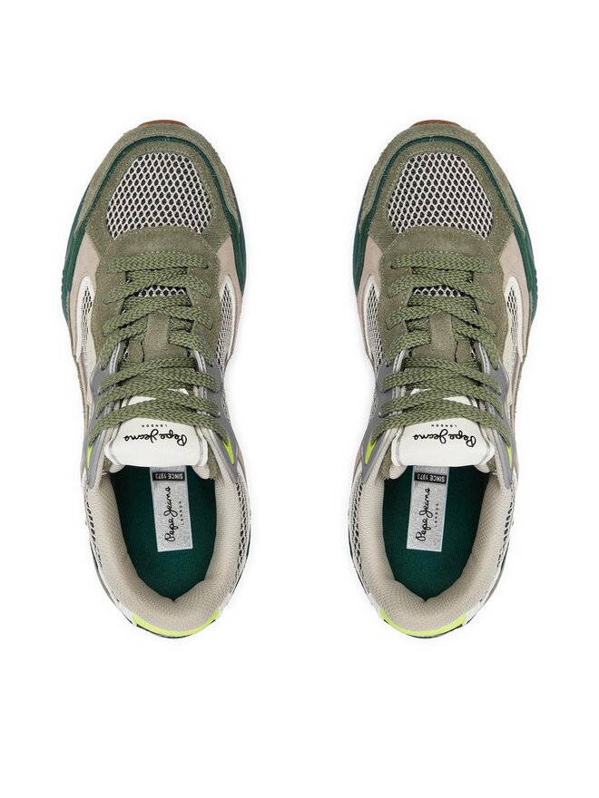 Снікерcи Pepe Jeans Dave Rise M PMS60003 Зелений | evzuttya.com.ua