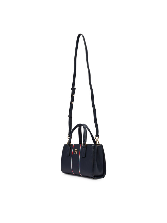 Tommy Hilfiger Handtasche Tommy Hilfiger Th Daily Mini Tote Corp AW0AW18642 Dunkelblau