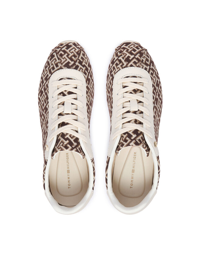 Tommy Hilfiger Sneakers Tommy Hilfiger Bella Monogram Sneaker FW0FW09523 Braun