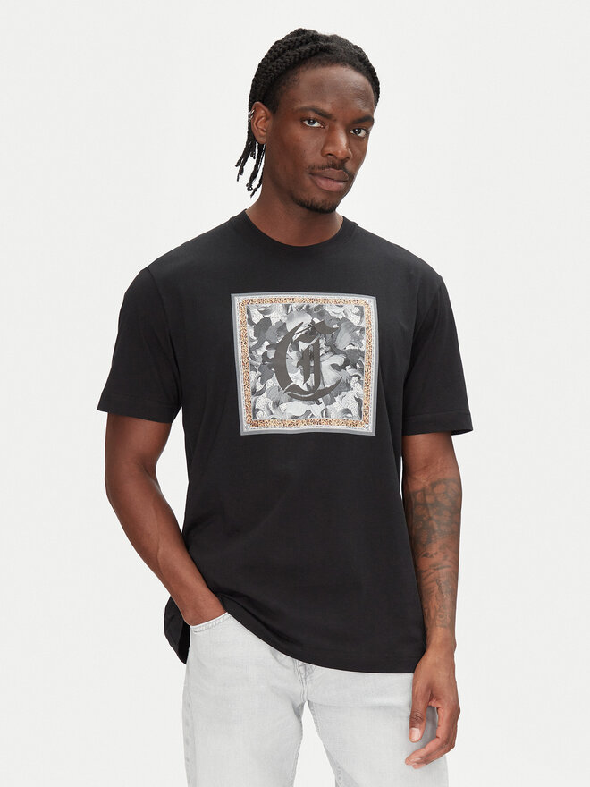 Just Cavalli Just Cavalli T-Shirt 78OAHC10 Schwarz Regular Fit