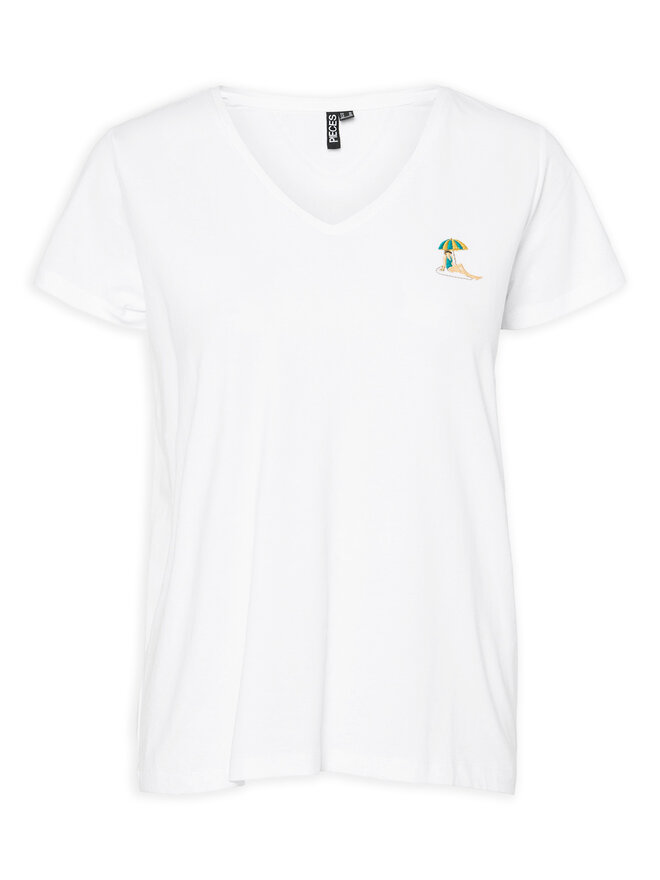 Pieces Pieces Футболка Tilly 17157705 Білий Regular Fit