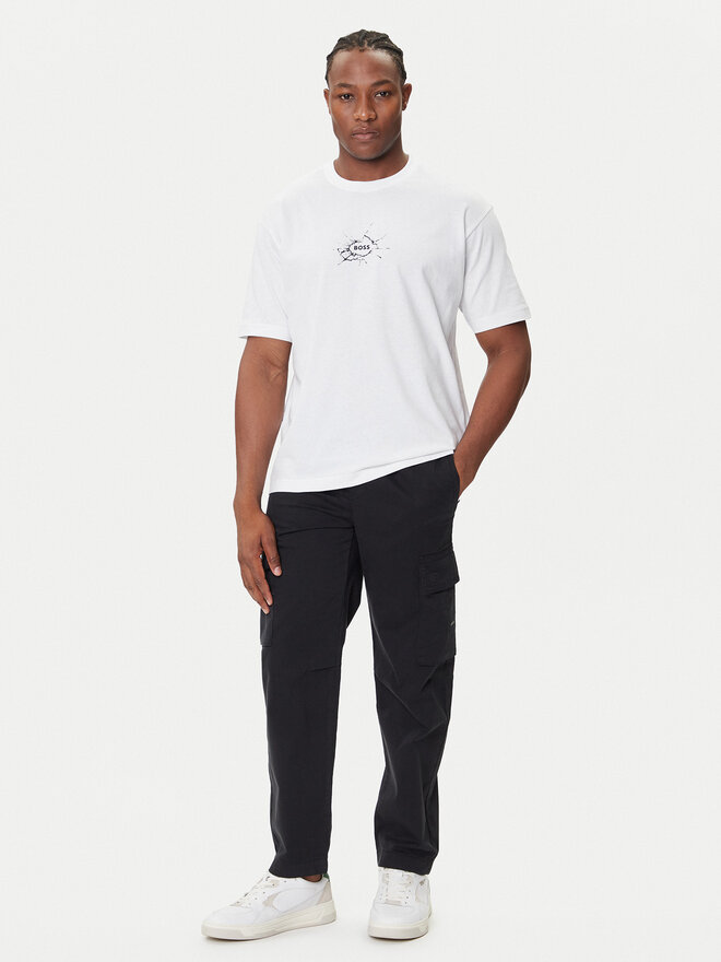 BOSS BOSS Camiseta Te_Voyage 50546370 Blanco Relaxed Fit