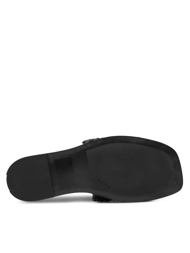 Calvin Klein Šľapky Calvin Klein Flat Slide Latt HW0HW02143 Čierna