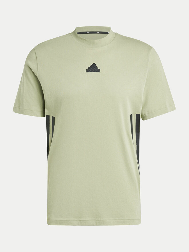 adidas adidas T-Shirt Future Icons 3-Stripes IY7736 Πράσινο Regular Fit