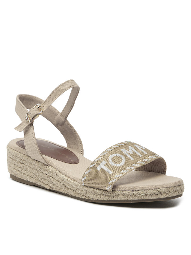 Tommy Hilfiger Espadrilky Tommy Hilfiger Rope Wedge Sandal T3A7-33287-0890 S Béžová