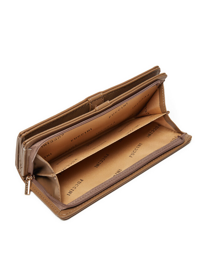 Puccini Голям дамски портфейл Puccini BLP837A Кафяв