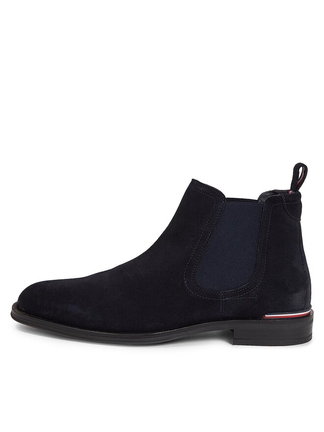 Tommy Hilfiger Klassische Stiefeletten Tommy Hilfiger Core Rwb Hilfiger Suede Chelsea FM0FM04757 Blau