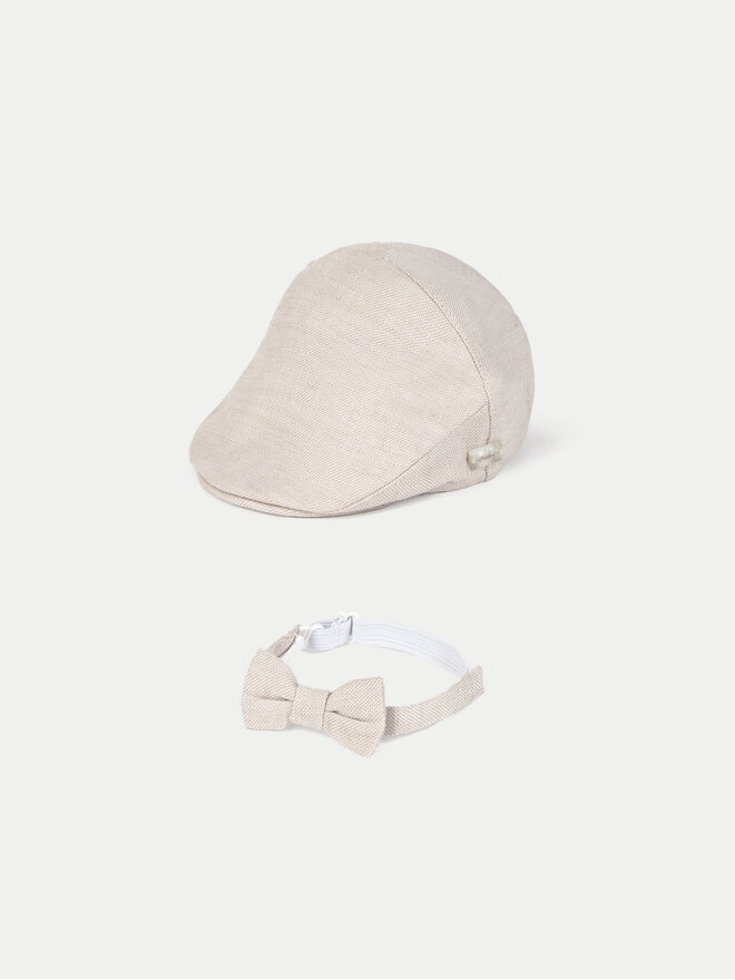 Mayoral Conjunto de gorra y pajarita Mayoral 9879 Beis