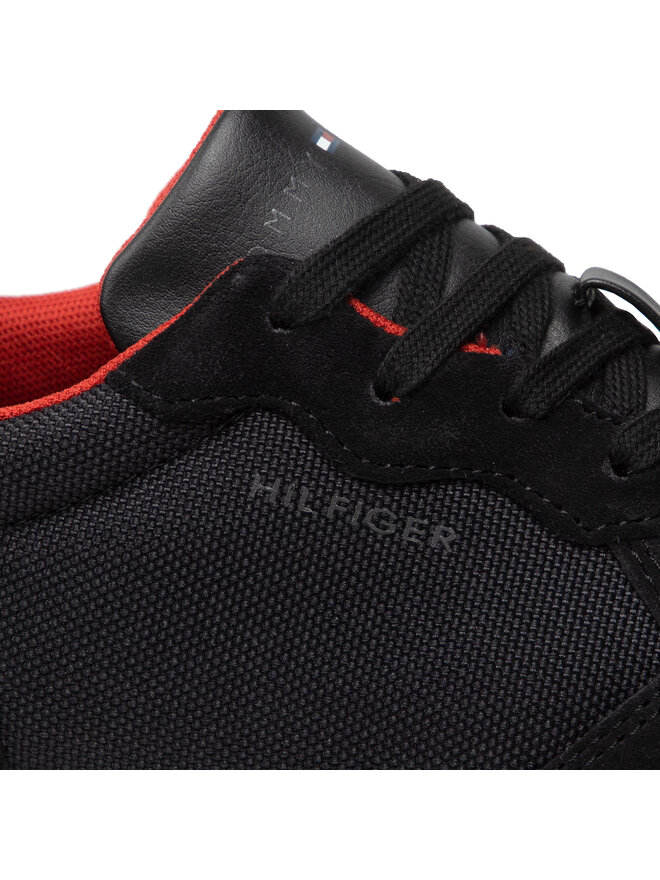 Tommy Hilfiger Sneakers Tommy Hilfiger Iconic Material Mix Runner FM0FM04022 Schwarz