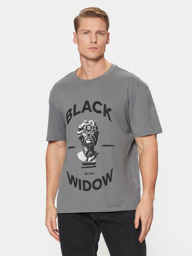 HUGO HUGO Camiseta Dostalgi 50530684 Gris Relaxed Fit