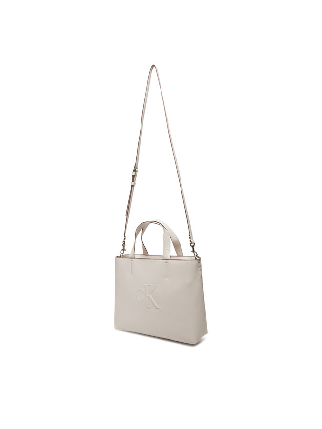 Calvin Klein Jeans Torebka Calvin Klein Jeans Sculpted Mini Ew Tote LV04K3111G Écru