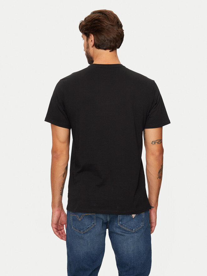 Guess Guess Marškinėliai M4BI61 K9RM1 Juoda Slim Fit