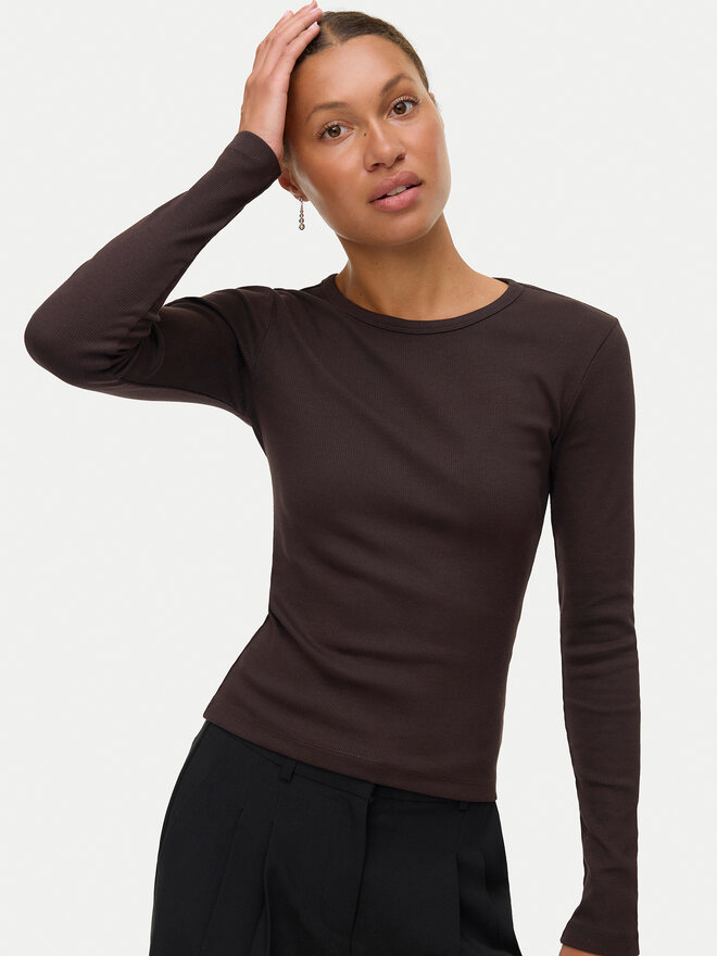 Vero Moda Vero Moda Топ Chloe 10306897 Коричневий Slim Fit