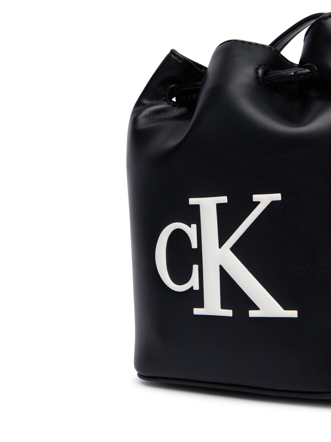 Calvin Klein Handtasche Calvin Klein Bold Ck Mini Bucket Crossbody LV04F3870G Schwarz