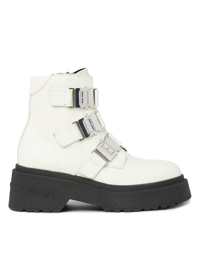 Tommy Jeans Боти Tommy Jeans Tjw Chunky Boot Hardware EN0EN02443 Екрю