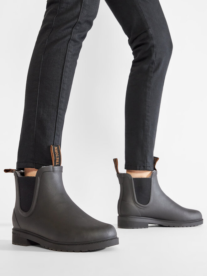Tretorn Gummistiefel Tretorn Chelsea Classic Winter 47338010 Schwarz