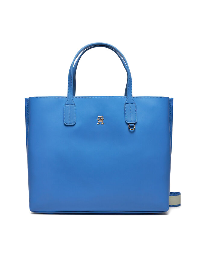 Handtasche Tommy Hilfiger Iconic Tommy Satchel AW0AW15692 Blau 