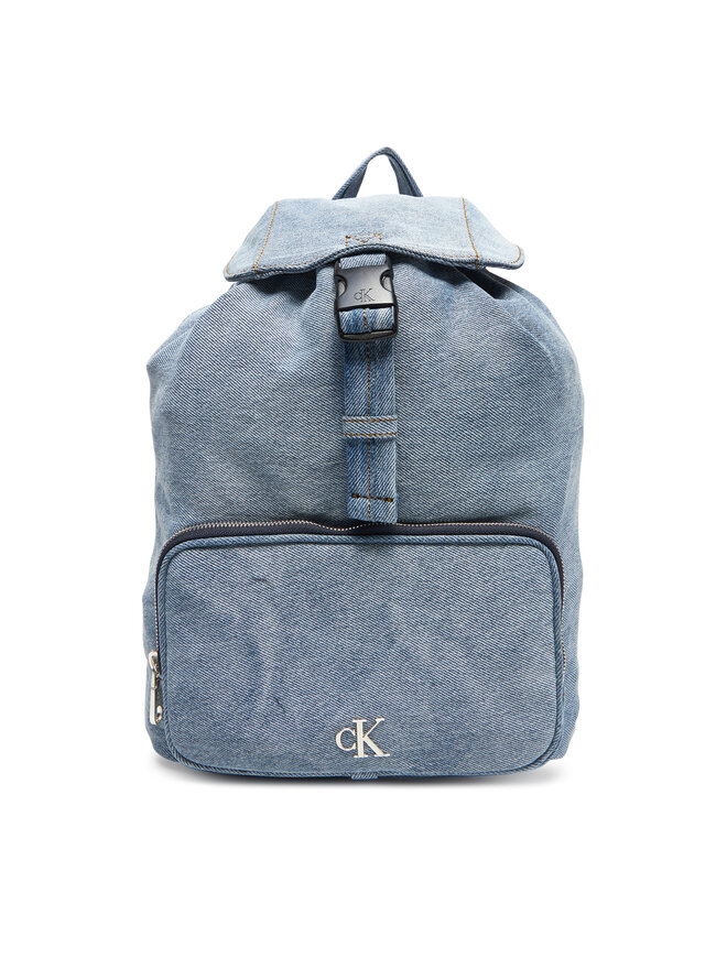 Calvin Klein Σακίδιο Calvin Klein Denim Luna Mini Flap Backpack LV04F3216G Γαλάζιο