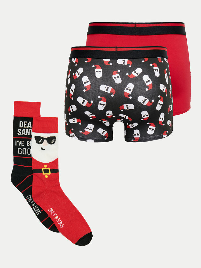 Only & Sons Only & Sons Fehérnemű szett Xmas Box 22030904 Piros