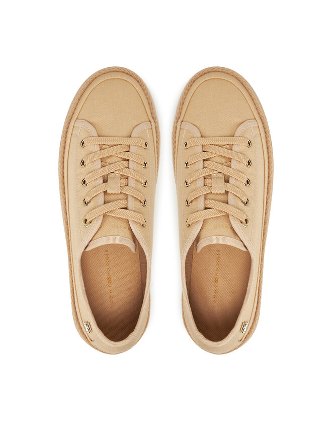 Tommy Hilfiger Espadrilės Tommy Hilfiger Vulc Espadrille Sneaker FW0FW08404 Smėlio