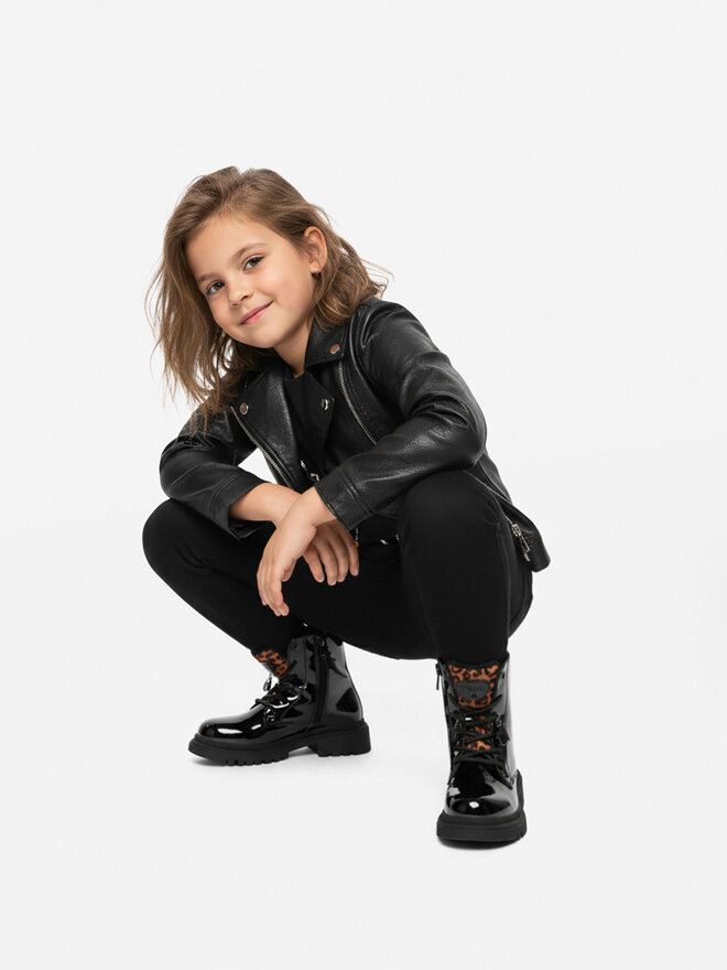 DeeZee Botines planos DeeZee CEO-CS5819-65 Negro