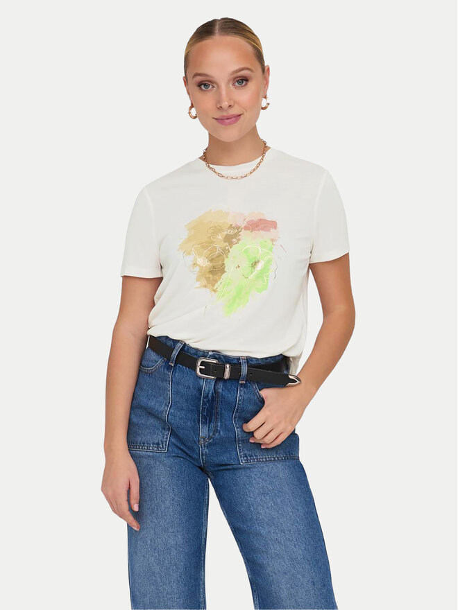 ONLY ONLY Camiseta 15303212 Blanco Regular Fit