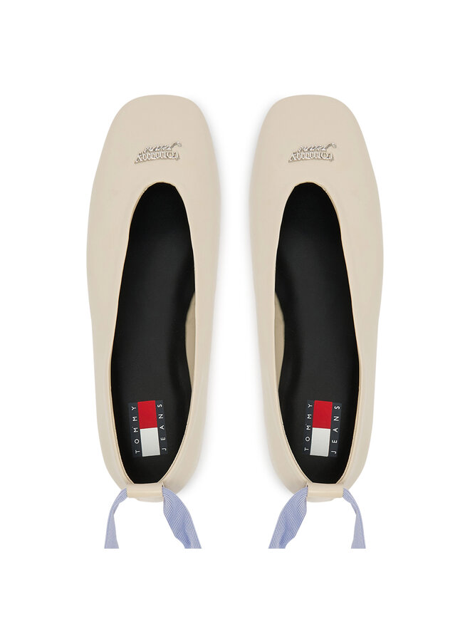 Tommy Jeans Ballerinas Tommy Jeans Tjw Ballerina With Laces EN0EN02939 Écru