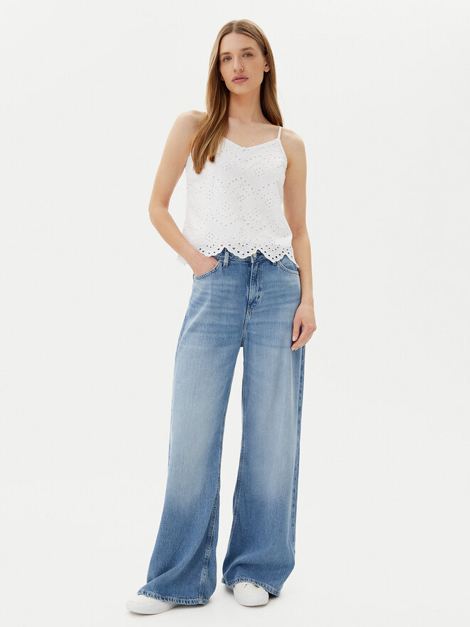 Pieces Pieces Marškinėliai Vilde 17156563 Balta Regular Fit
