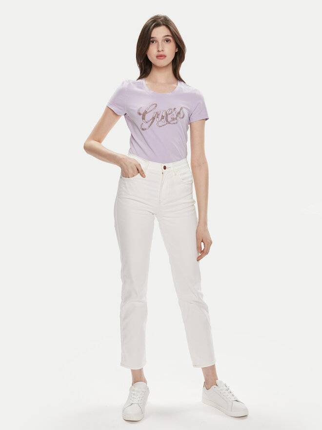 Guess Guess Camiseta W4GI30 J1314 Violeta Slim Fit