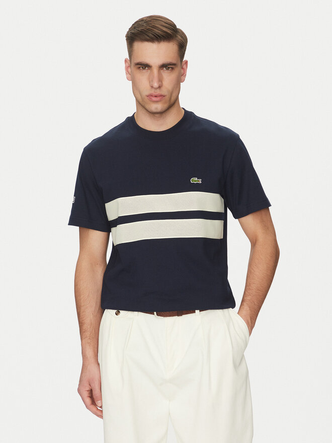 Lacoste Lacoste Marškinėliai TH9769 Tamsiai mėlyna Regular Fit