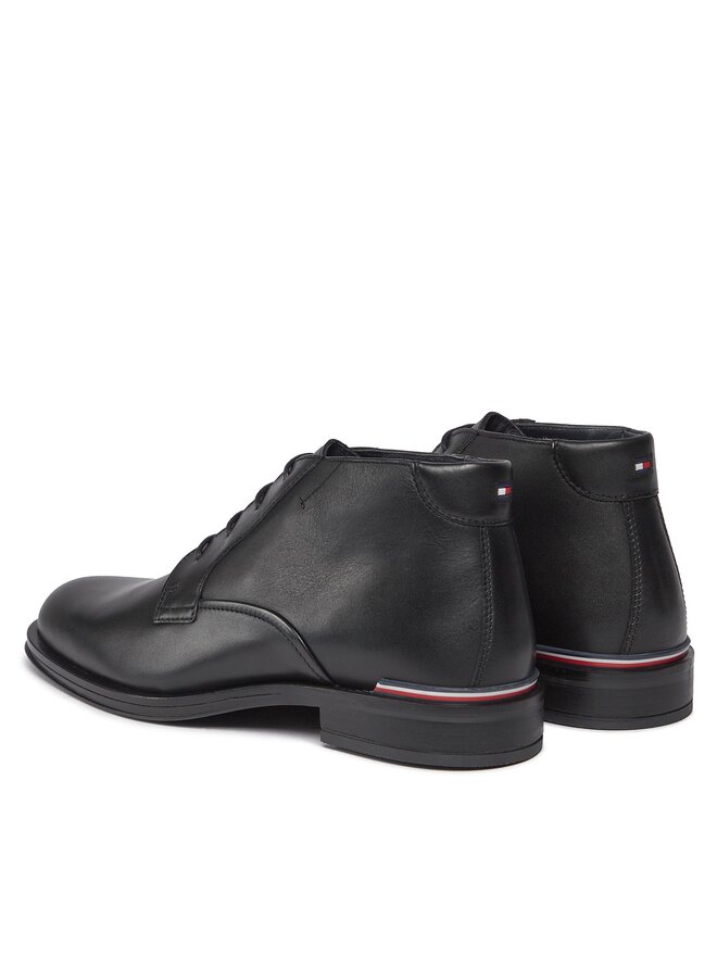 Tommy Hilfiger Черевики Tommy Hilfiger Core Rwb Hilfiger Lth L Boot FM0FM04804 Чорний