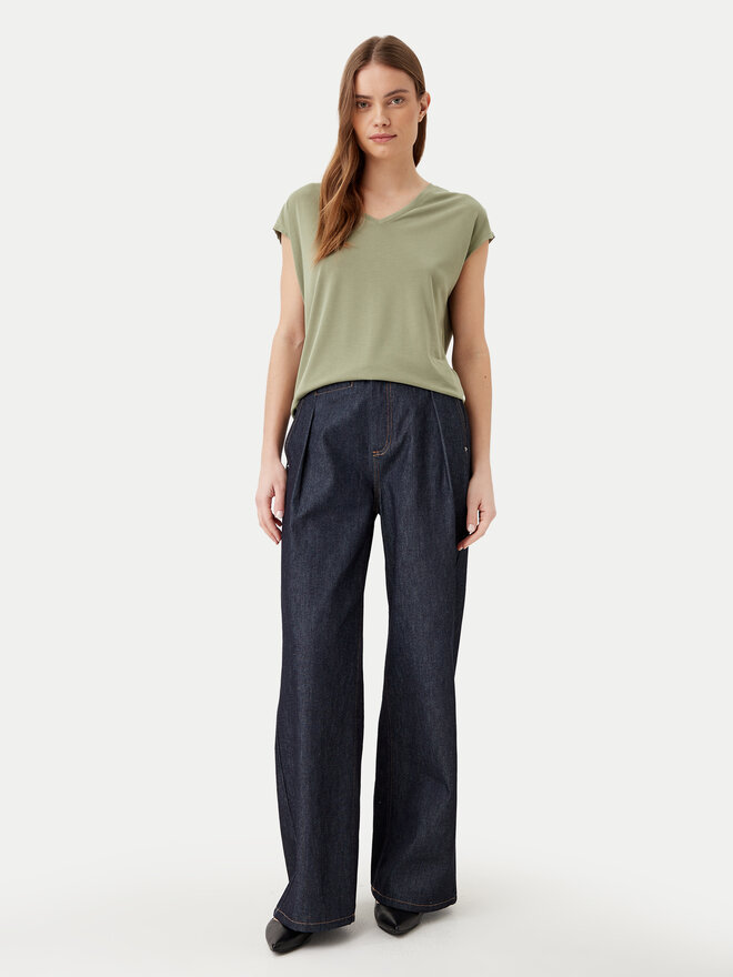 Vila Vila Marškinėliai Modala 14074847 Žalia Regular Fit