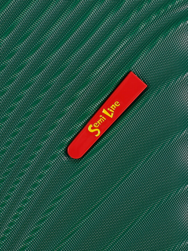 Semi Line Μεγάλη Βαλίτσα Semi Line T5936-3 Πράσινο