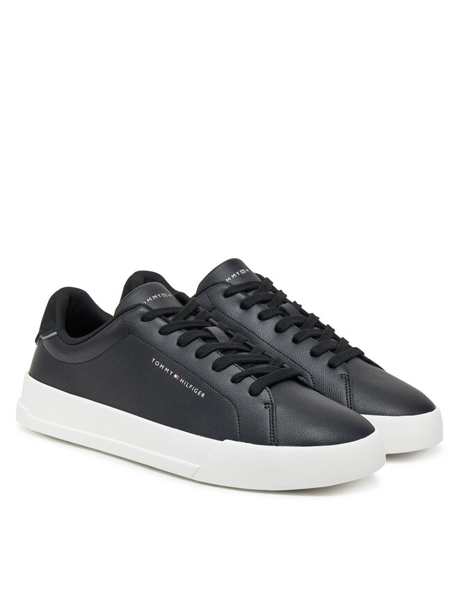 Tommy Hilfiger Αθλητικά Tommy Hilfiger Th Court Lth Detail Ess FM0FM05367 Μαύρο