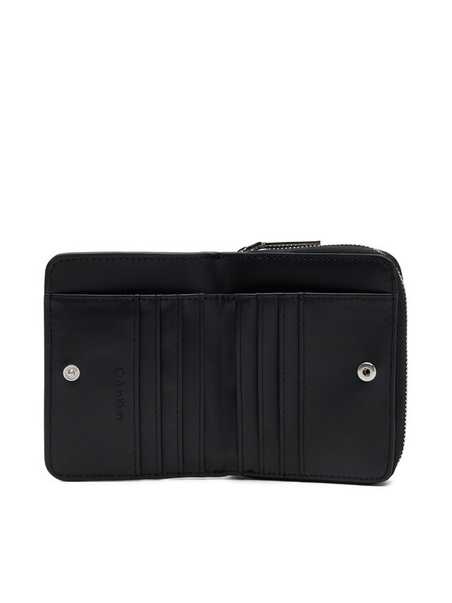 Calvin Klein Kleine Damen Geldbörse Calvin Klein Ck Must Medium Zip Around_Mono K60K612942 Schwarz