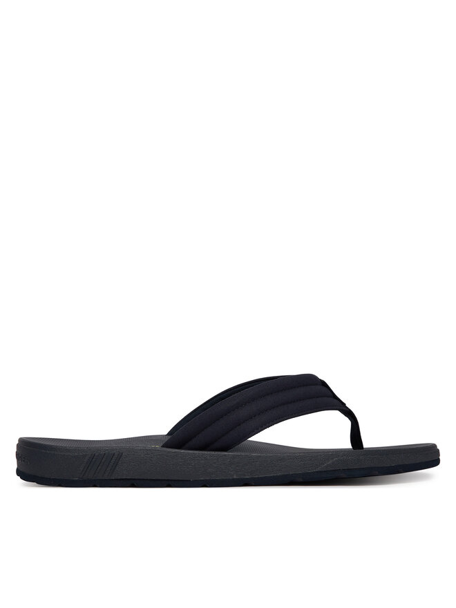 Tommy Hilfiger Zehentrenner Tommy Hilfiger Molded Hilfiger Lth Beach Sandal FM0FM05802 Dunkelblau