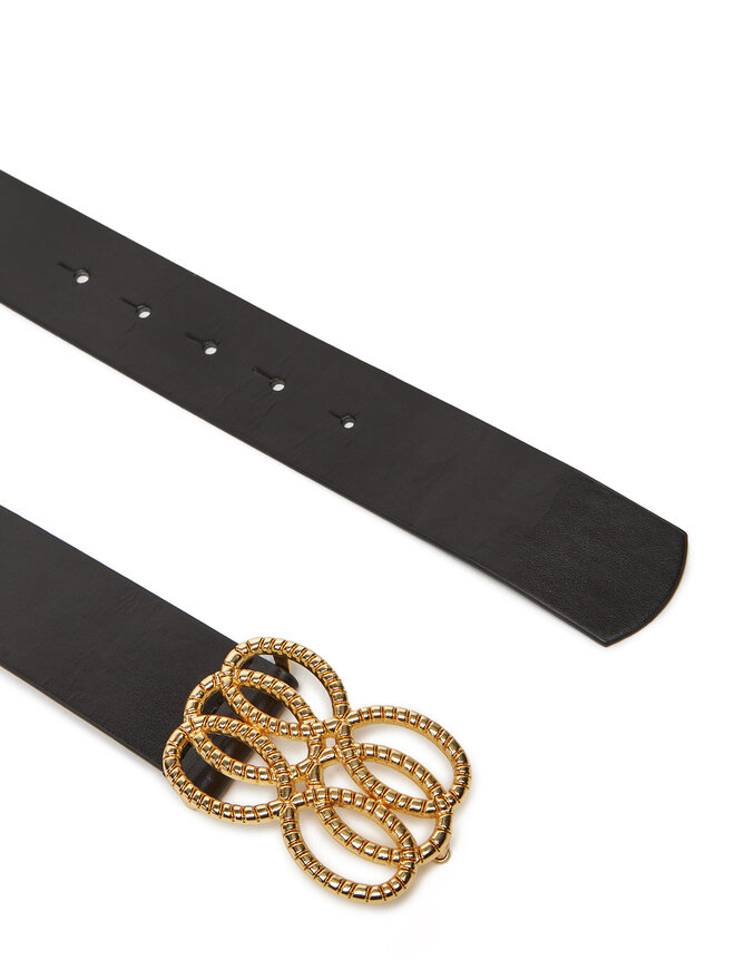 Pieces Ζώνη Γυναικεία Pieces Pctunja Wide Jeans Belt 17158014 Μαύρο